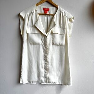 JOE FRESH Cream Button Up Shirt - Small